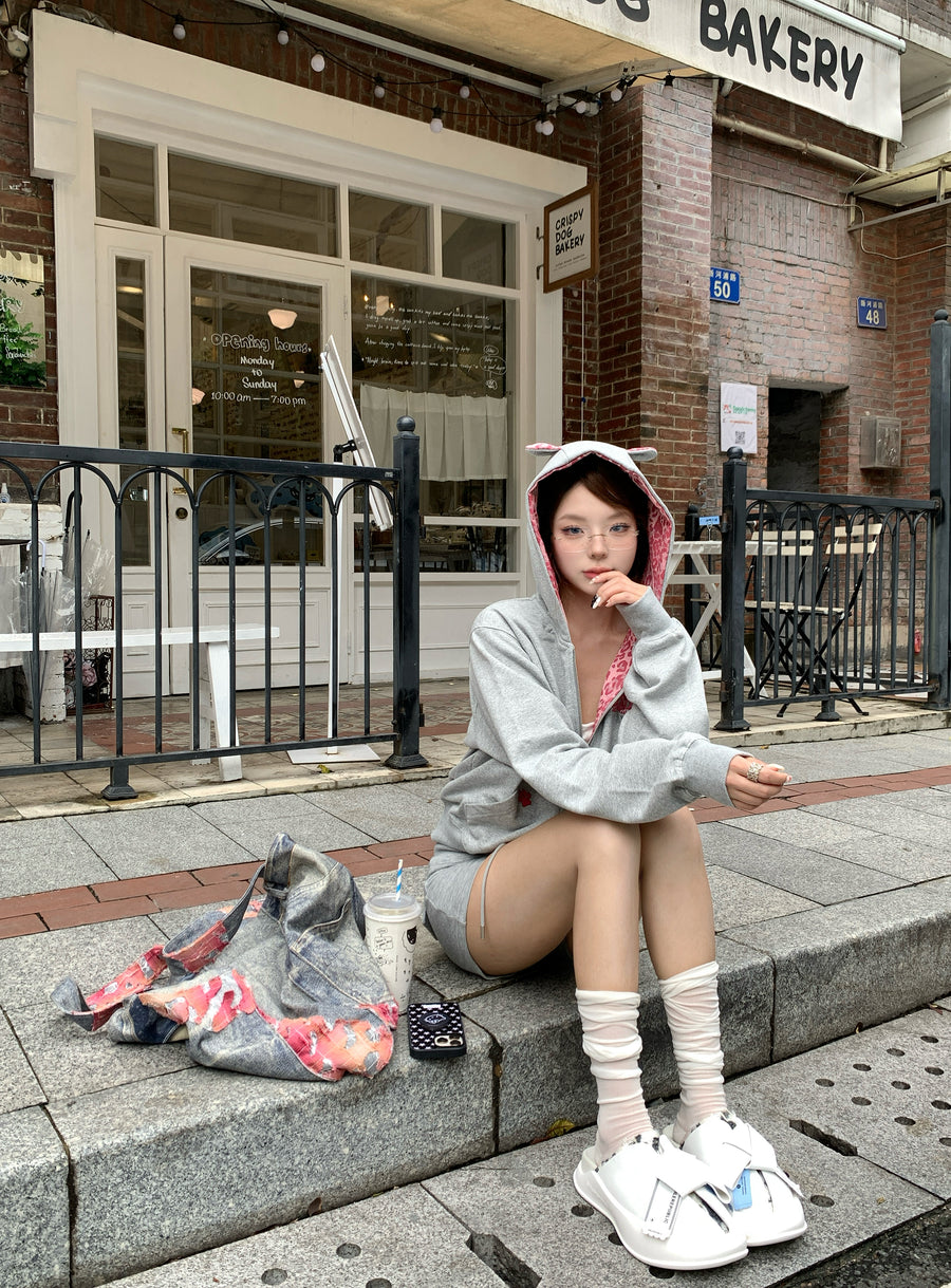 White Oversized Bow Platform Slide Sandals, Unisex Slip-On Open-Toe Chunky Sole Summer Mules 详情图 2