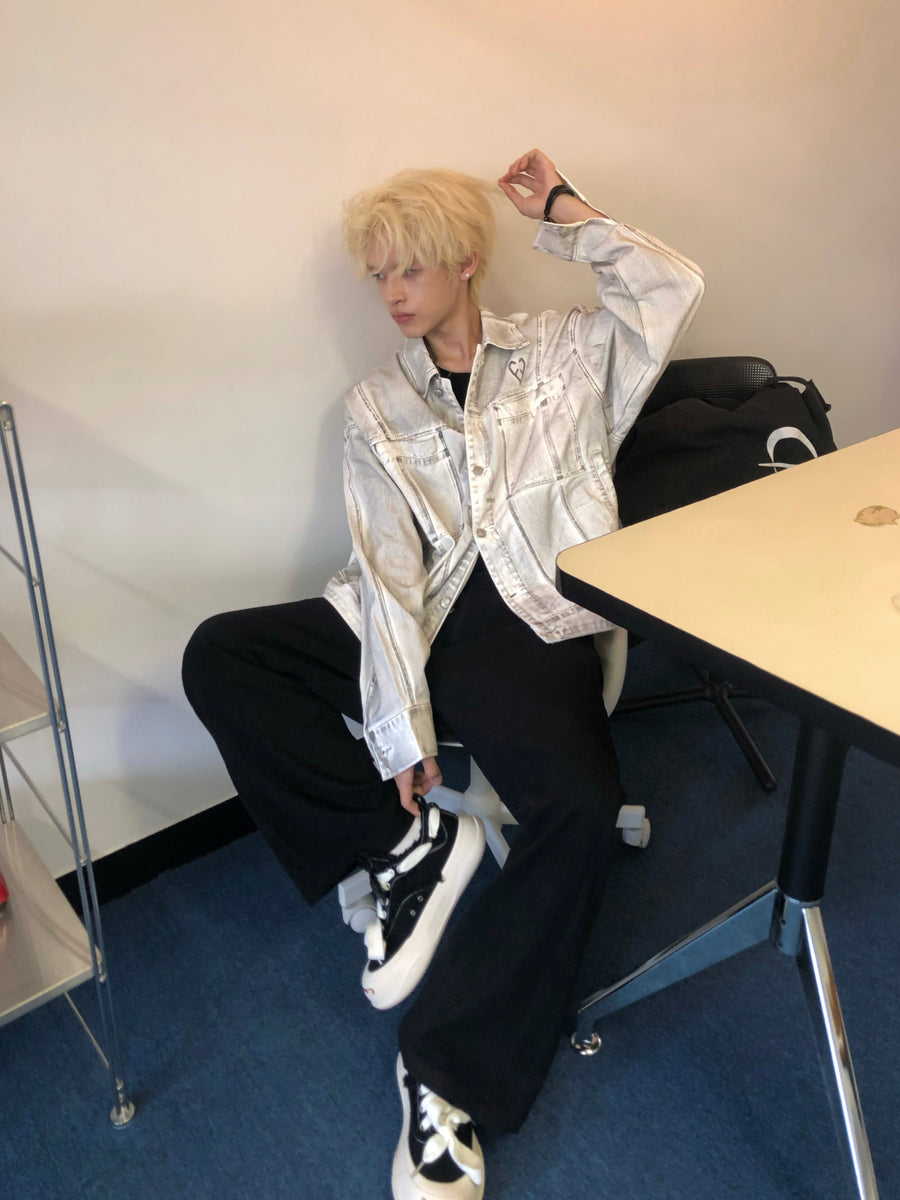 Black Frayed Canvas Platform Sneakers, Unisex Low Top Lace Up Shoes 详情图 6