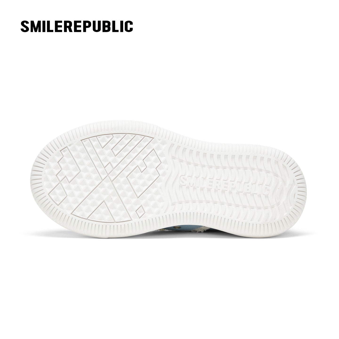 Light Blue Frayed Canvas Smile Toe Platform Sneakers, Unisex Low Top Lace Up