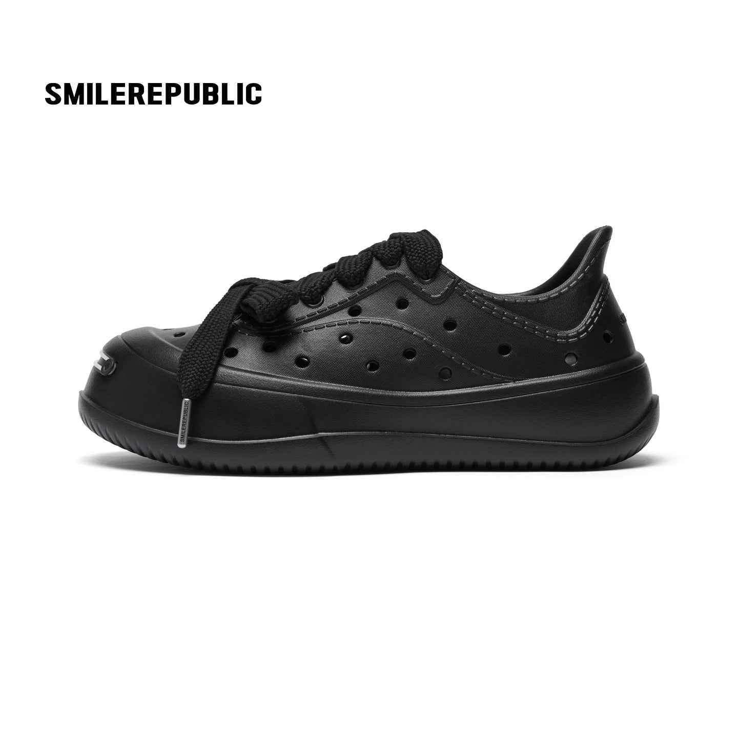 DIY Charm Perforated Platform Sneakers