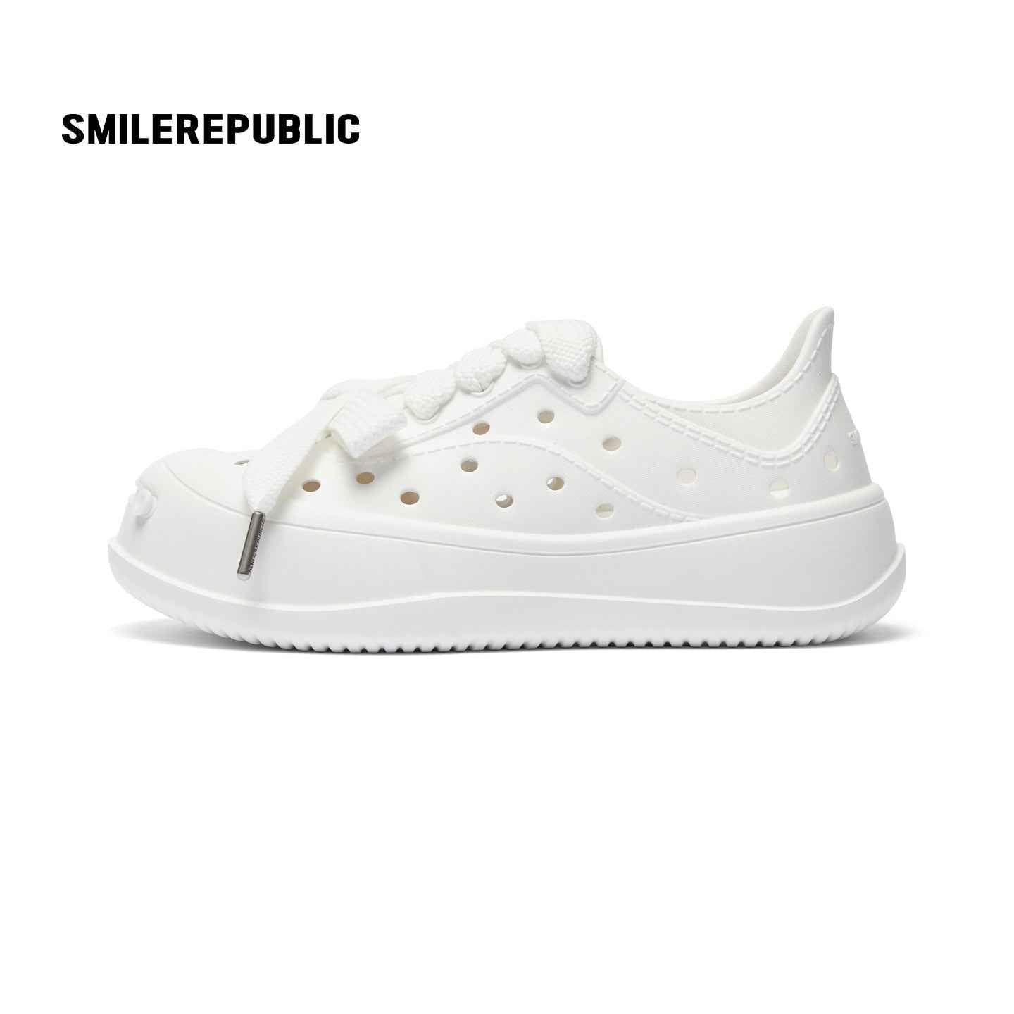 DIY Charm Perforated Platform Sneakers