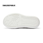 White Smile Toe DIY Charm Platform Clog Sneakers, Unisex Low Top Lace Up Shoes - view 8