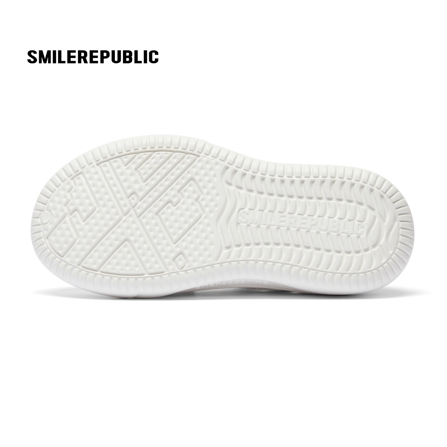 White Smile Toe DIY Charm Platform Clog Sneakers, Unisex Low Top Lace Up Shoes