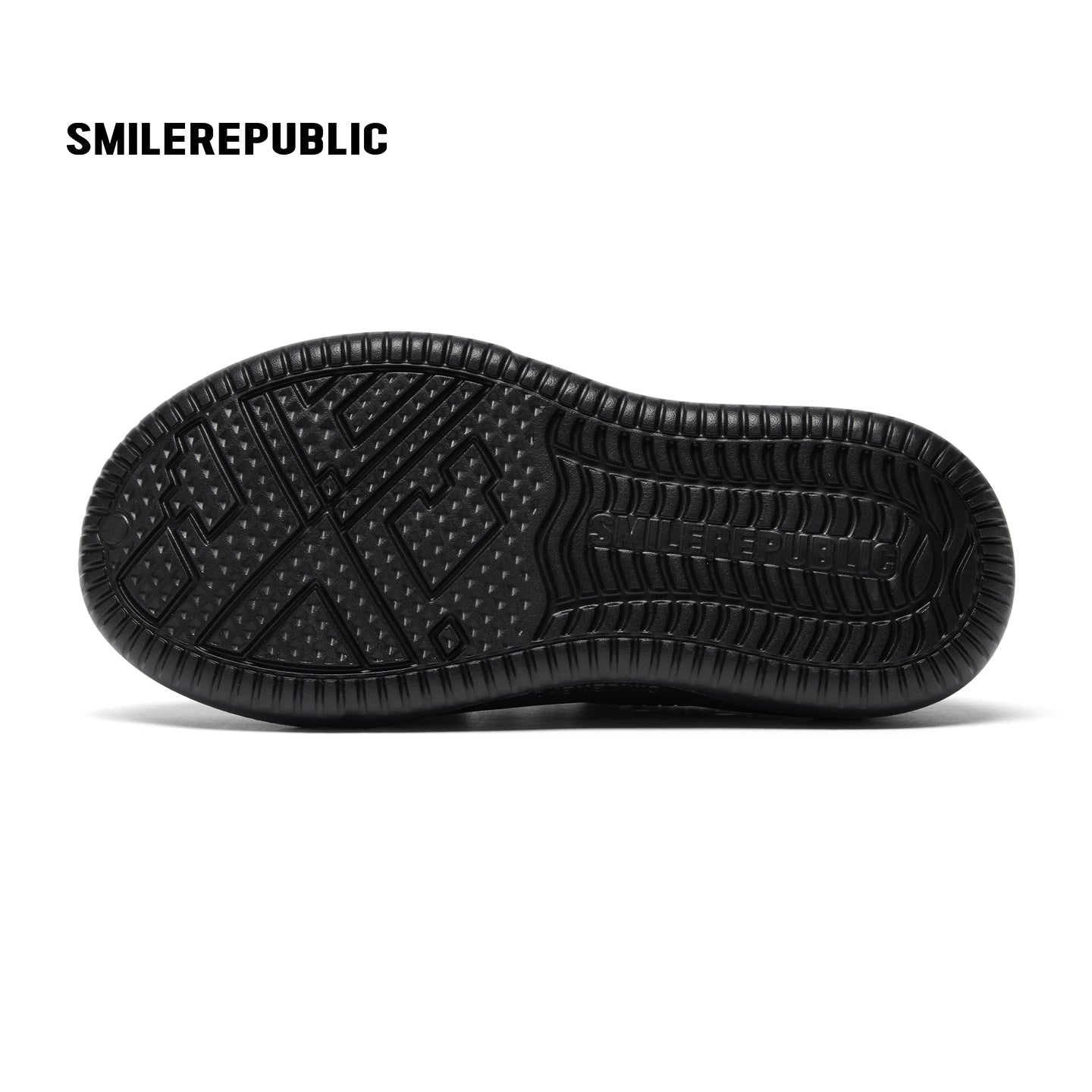 Black Perforated Lace Up Platform Shoes with Smile Toe Design