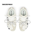 White Dalmatian Spot Hair Detail Low Top Casual Sneakers, Unisex Shoes