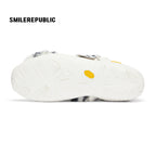 White Dalmatian Spot Hair Detail Low Top Casual Sneakers, Unisex Shoes