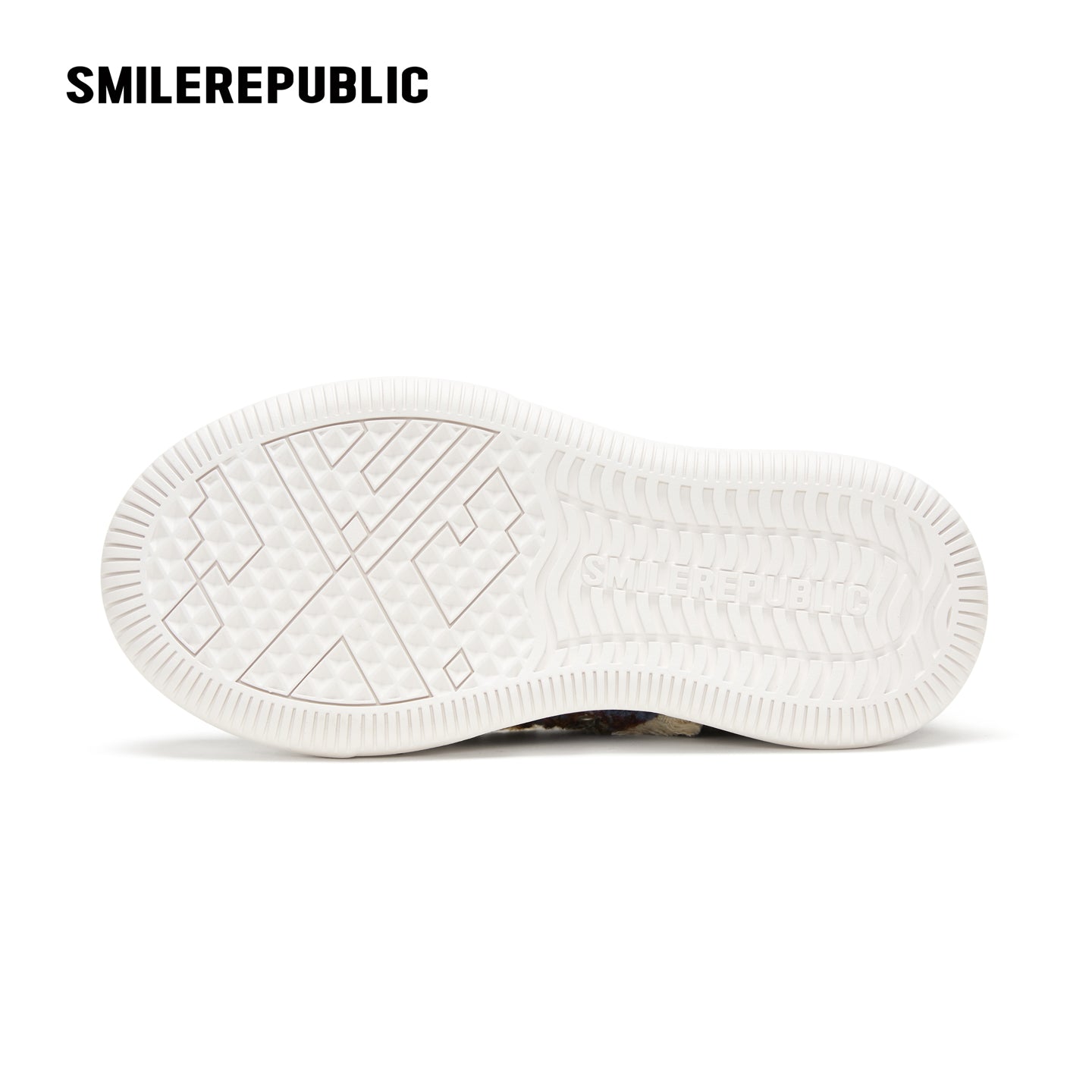 Multicolor Fair Isle Fleece Platform Sneakers, Unisex Low Top Lace Up Shoes