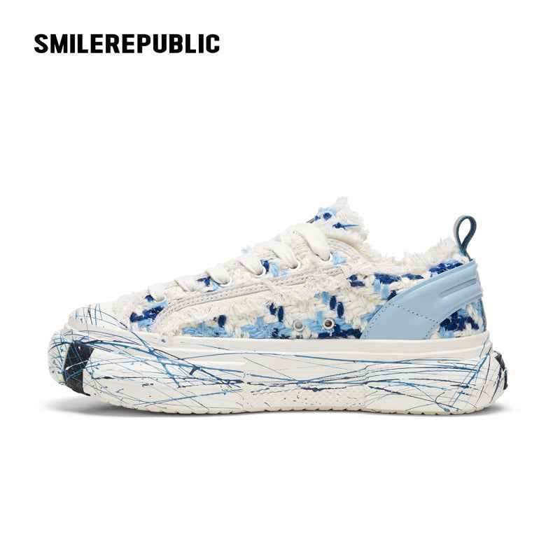 Inception 70s Splash Ink Blue Tweed