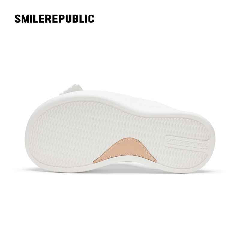 White & Black Sheepskin Thick Sold Slippers