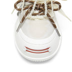 Women's Ash Gray Frayed Trim Platform Sneaker Mules with Smile Toe - view 6