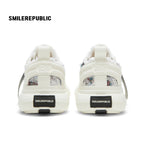 Women's White and Blue Frayed Tweed Platform Sneakers - view 7