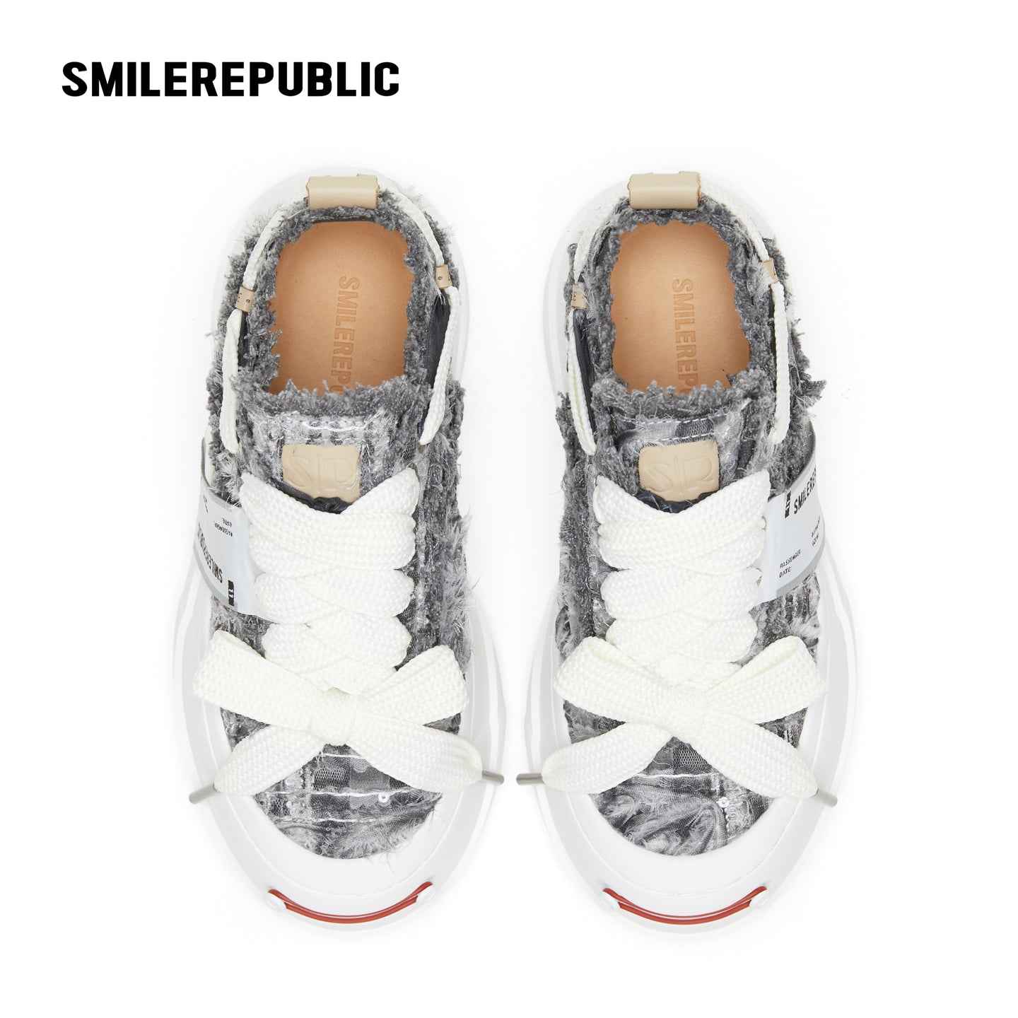 Twilight Mist Grey Low-Top Platform Sneaker-SMILEREPUBLIC