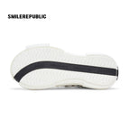 Women's White and Blue Frayed Tweed Platform Sneakers - view 8