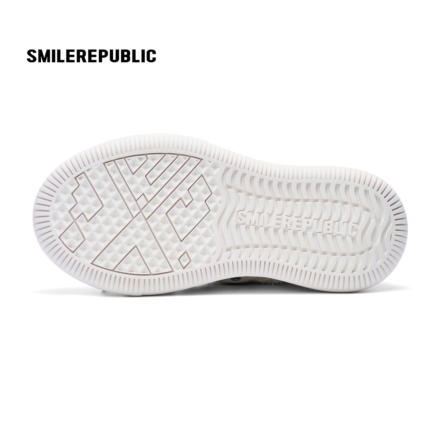 Black and White Spotted Canvas Platform Sneakers with Replaceable Smile Toe Design