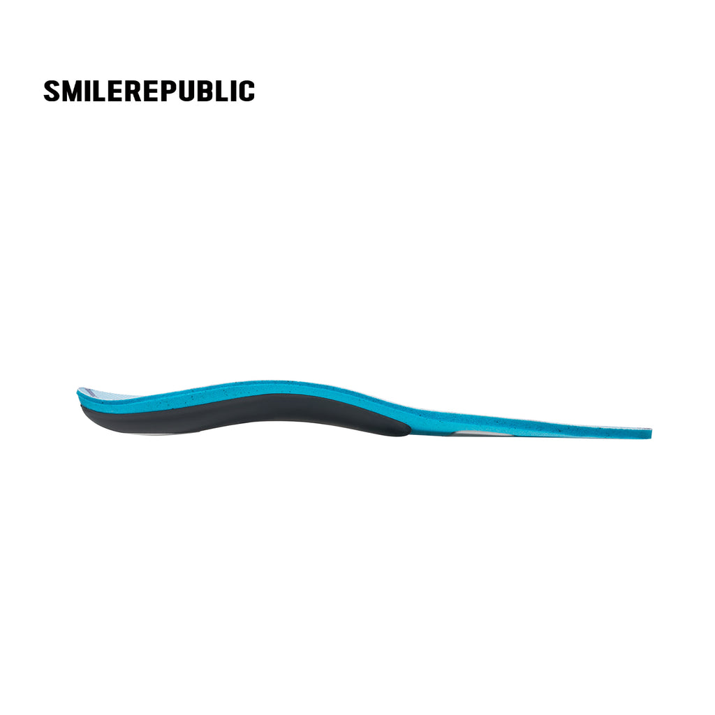SMILEREPUBLIC Blue Arch Support Insoles with EVA Cushioning and TPU Support, Breathable Comfort Inserts for Sneakers