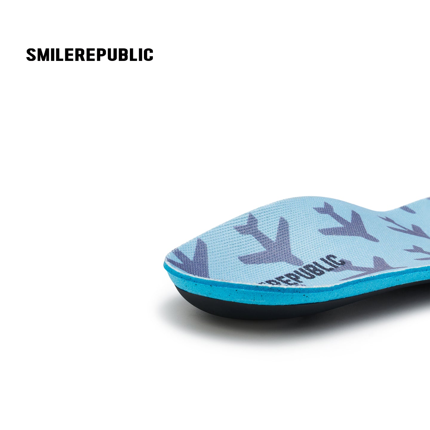 SMILEREPUBLIC Blue Arch Support Insoles with EVA Cushioning and TPU Support, Breathable Comfort Inserts for Sneakers