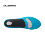 SMILEREPUBLIC Blue Arch Support Insoles with EVA Cushioning and TPU Support, Breathable Comfort Inserts for Sneakers
