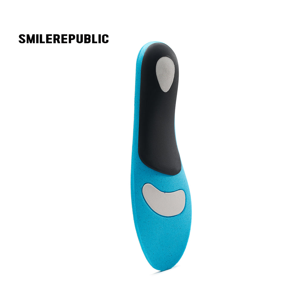 SMILEREPUBLIC Blue Arch Support Insoles with EVA Cushioning and TPU Support, Breathable Comfort Inserts for Sneakers