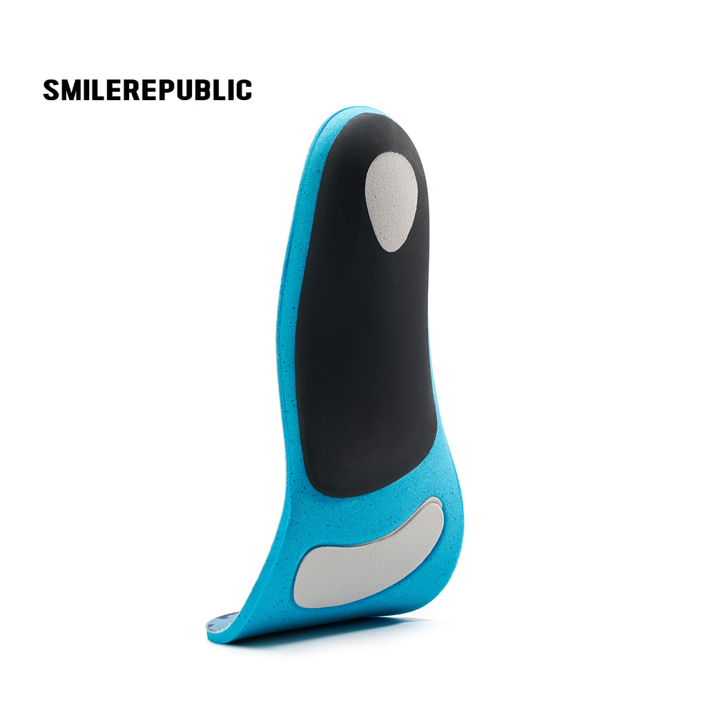 SMILEREPUBLIC Blue Arch Support Insoles with EVA Cushioning and TPU Support, Breathable Comfort Inserts for Sneakers