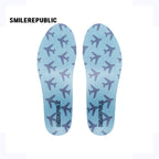 SMILEREPUBLIC Blue Arch Support Insoles with EVA Cushioning and TPU Support, Breathable Comfort Inserts for Sneakers