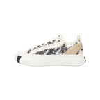 Black and White Herringbone Textured Platform Sneakers, Unisex Low Top Lace Up Shoes