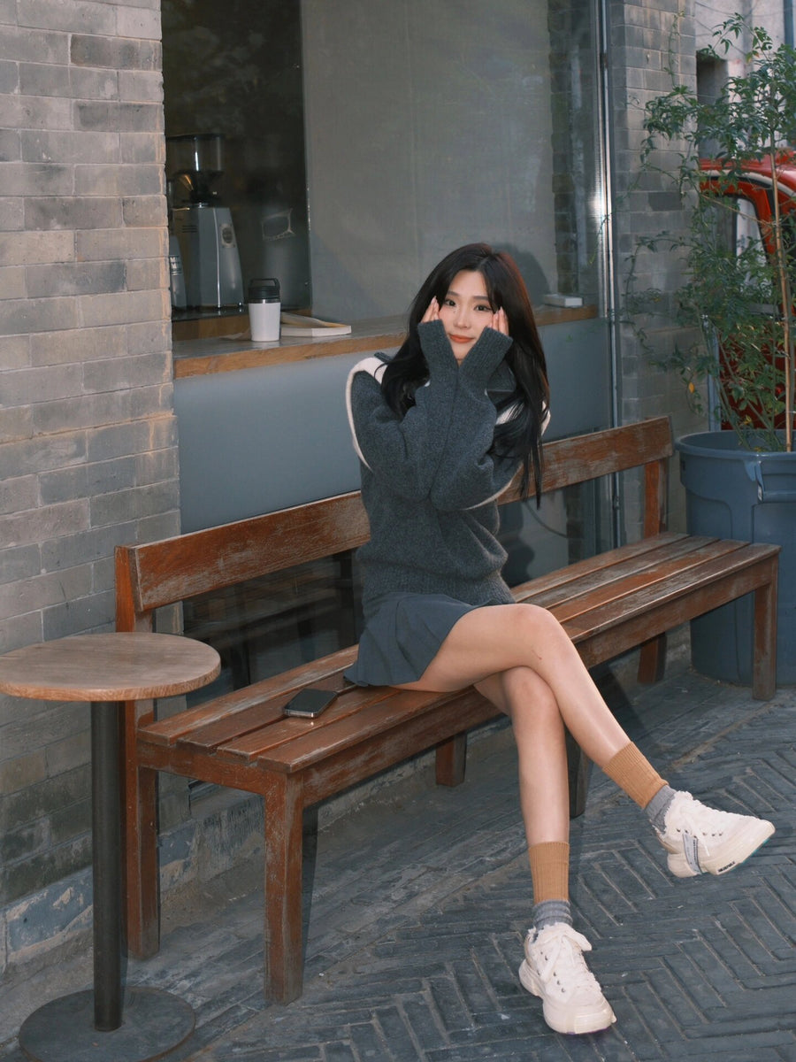 White Frayed Canvas Chunky Platform Sneakers, Unisex Low Top Lace-Up Casual Streetwear Shoes 详情图 4