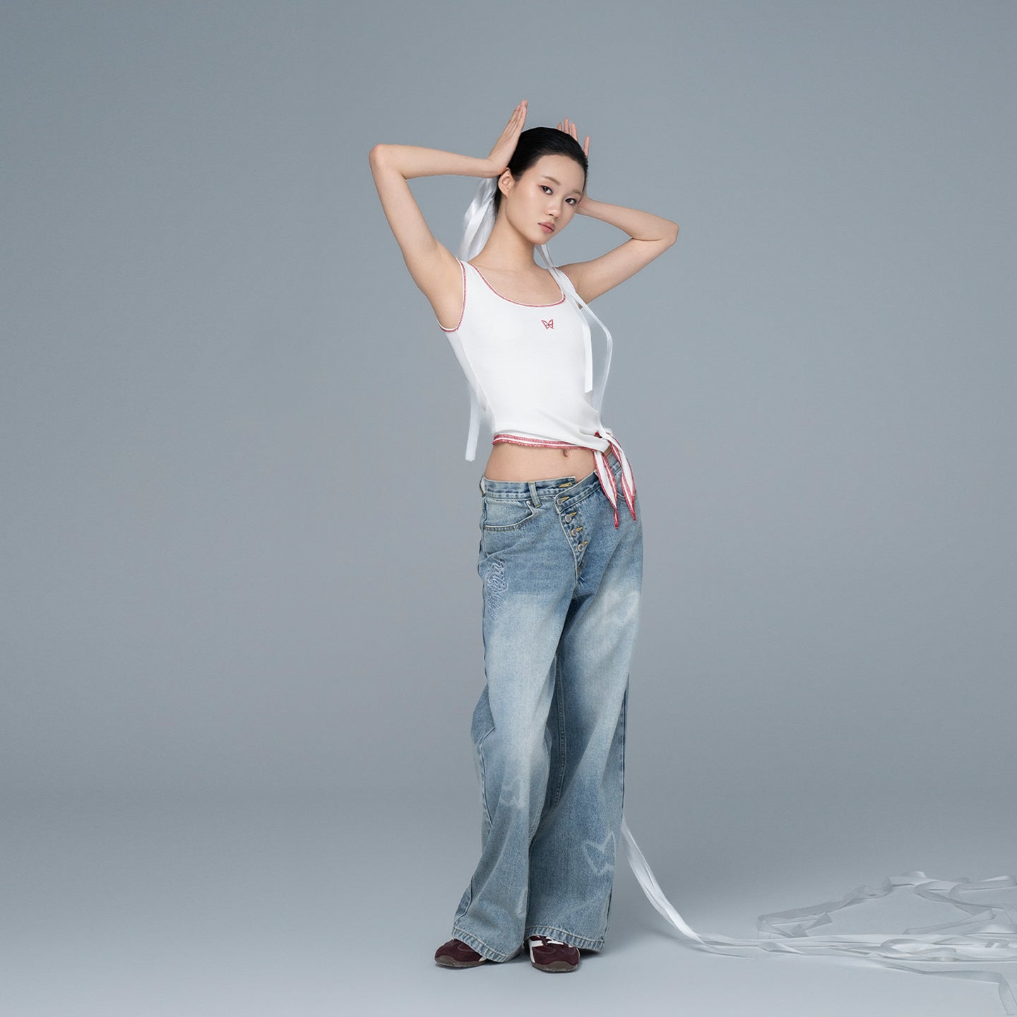 Tie-Detail Tank Top-SMILEREPUBLIC