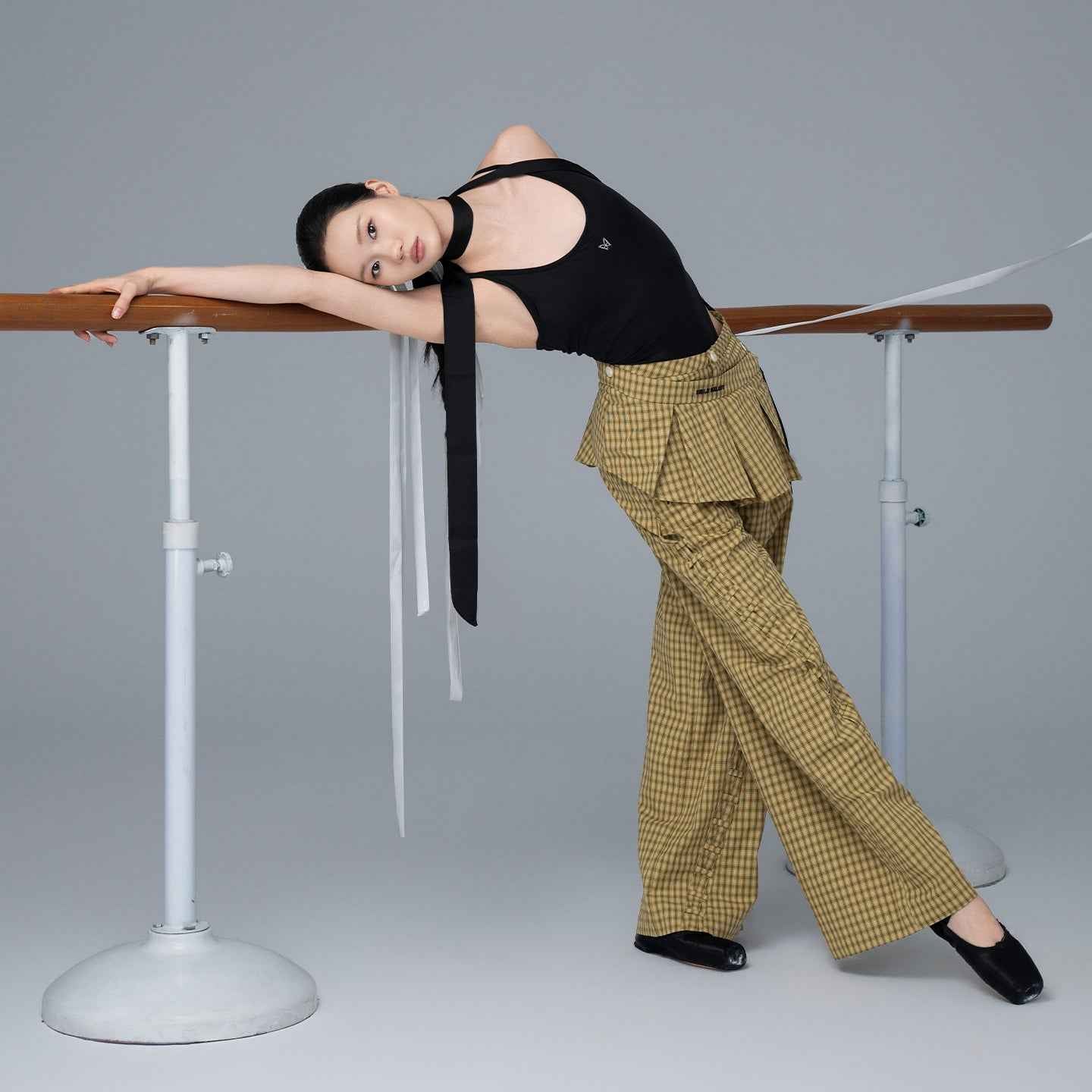 Detachable Pleated Skirt with Wide-Leg Trousers