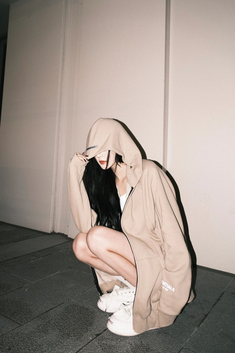 White Frayed Canvas Platform Sneaker Mules, Unisex Backless Lace Up Shoes 详情图 6