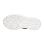 Black White Frayed Herringbone Platform Sneaker Mules, Unisex Backless Lace Up Shoes