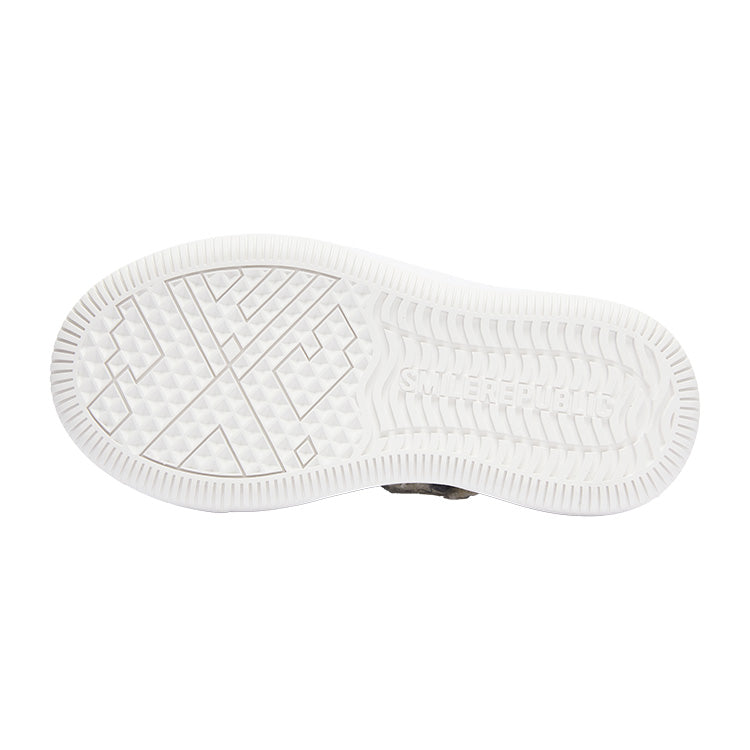Black White Frayed Herringbone Platform Sneaker Mules, Unisex Backless Lace Up Shoes