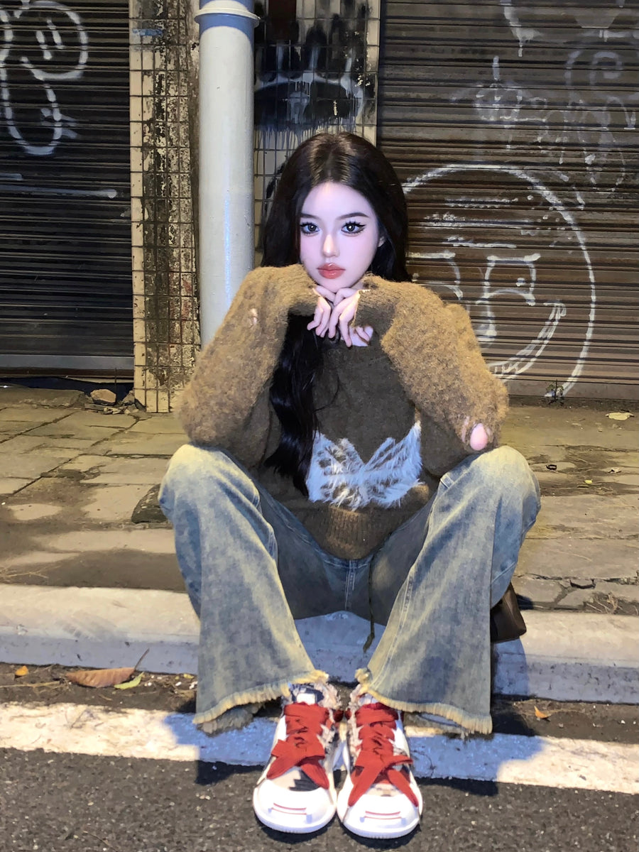 Beige Multicolor Frayed Tweed Low Top Sneakers, Unisex Lace Up Shoes 详情图 4