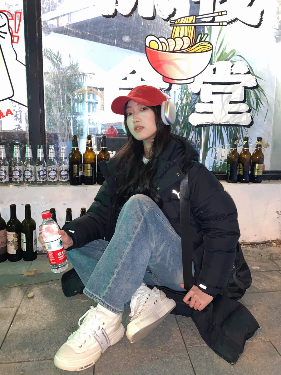 White Frayed Canvas Chunky Platform Sneakers, Unisex Low Top Lace-Up Casual Streetwear Shoes 详情图 7