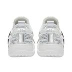 Silver Textured Low Top Sneakers, Unisex Lace Up Casual Shoes - view 7