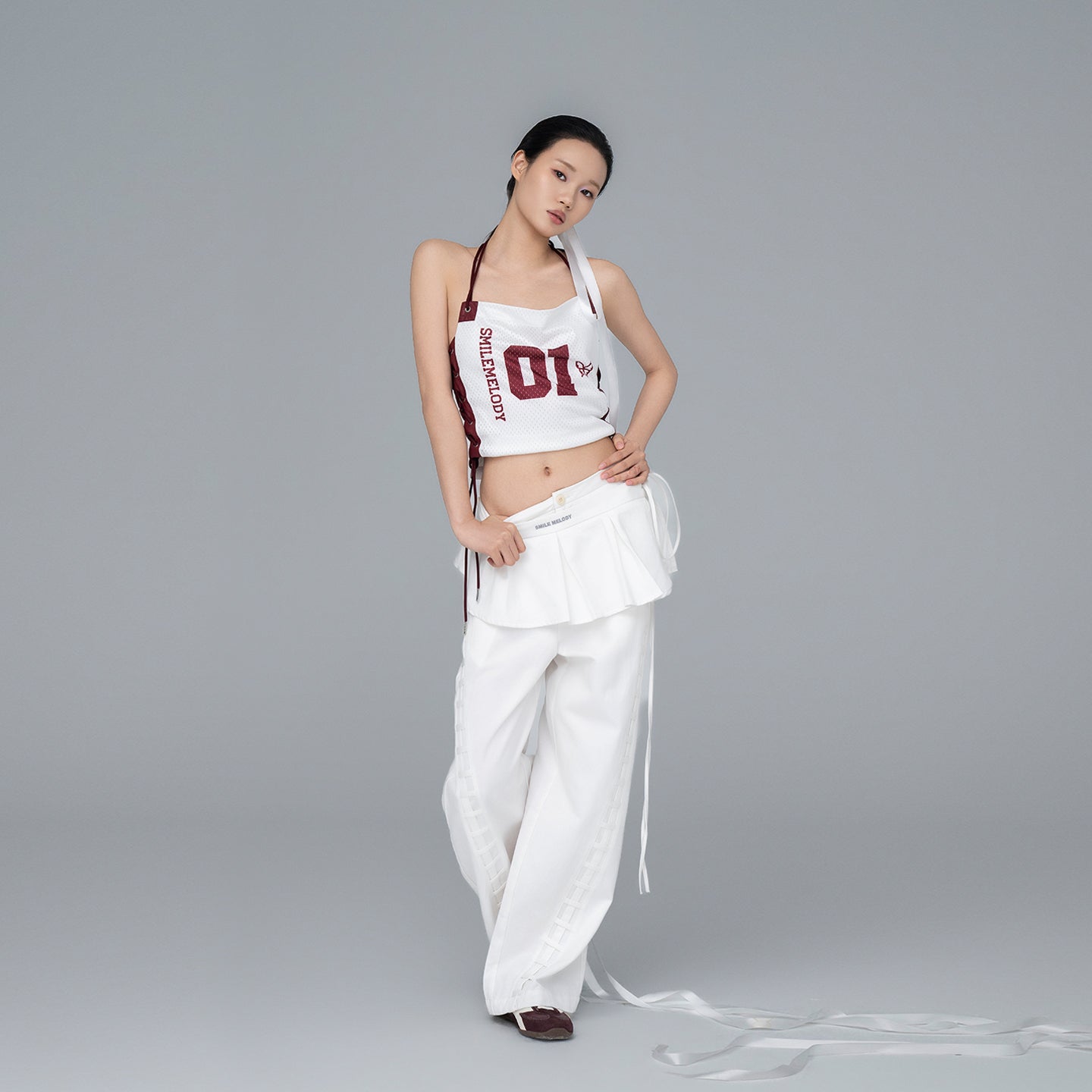 Color Block Halter Top-SMILEREPUBLIC