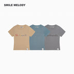 Khaki Regenerated/Gray Regenerated/Blue Regenerated Cellulose Wool Blend Faux Pearl Logo Cropped T-Shirt for Women