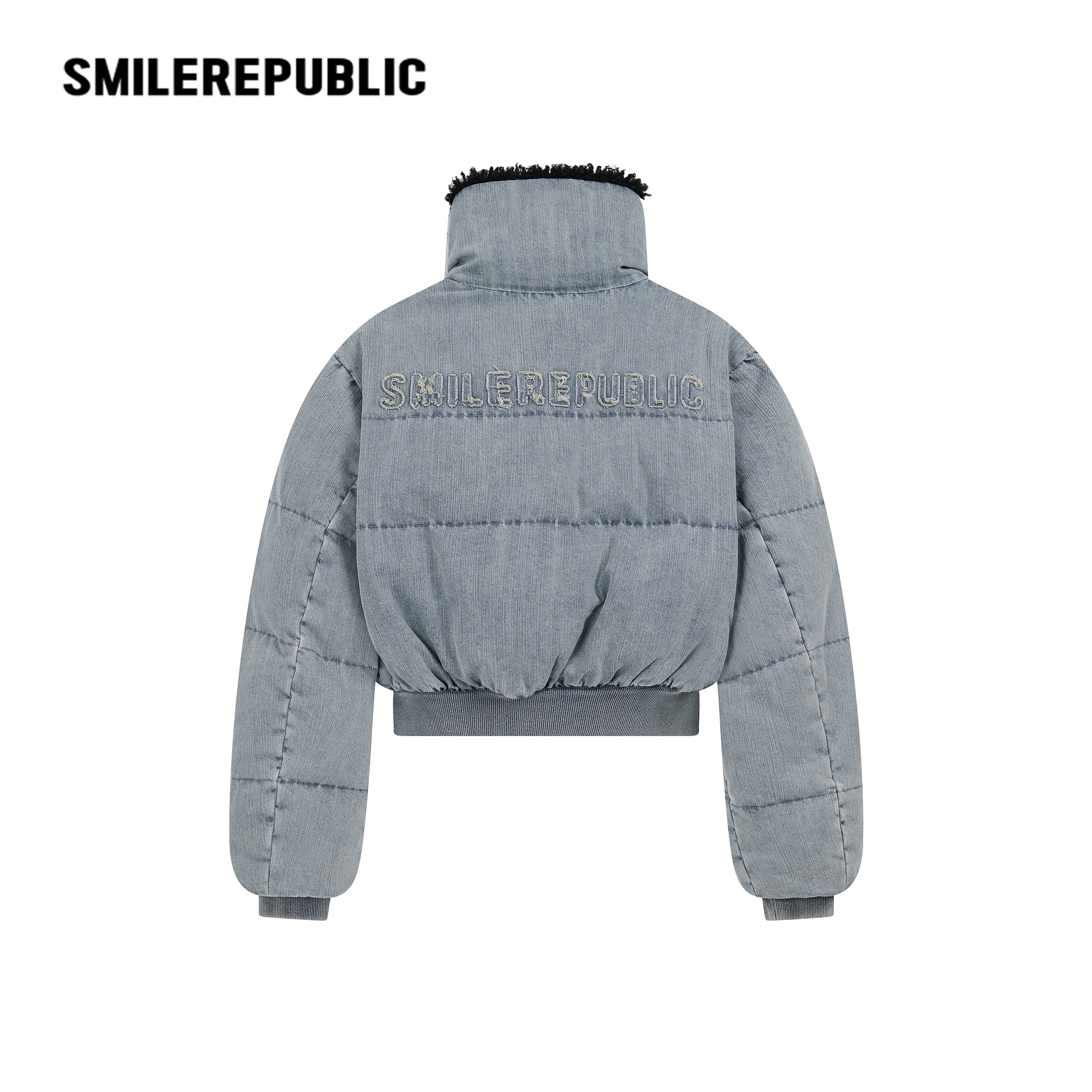 Denim Down Jacket-SMILEREPUBLIC