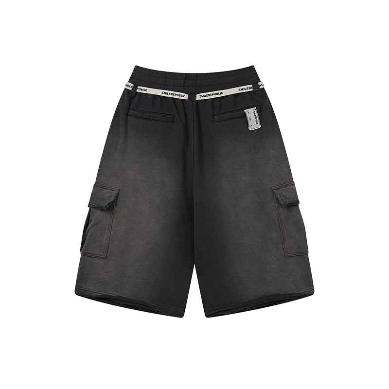Ribbon Trimmed Washed Shorts