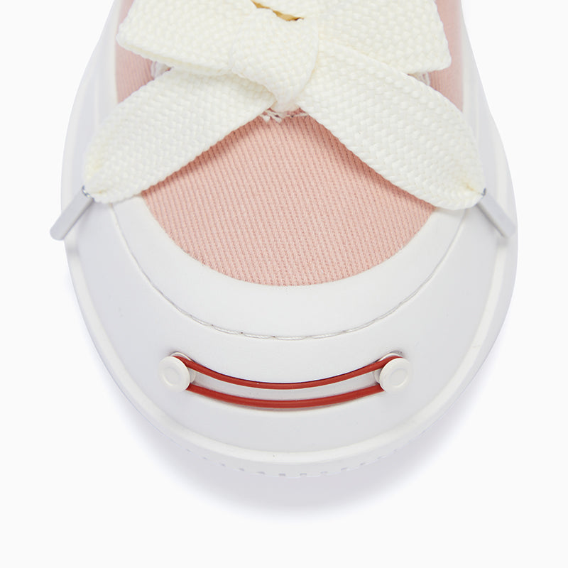 Light Pink Canvas Low-Top Platform Sneaker-SMILEREPUBLIC
