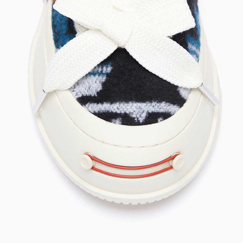 Multicolor Ethnic Pattern Low-Top Platform Sneaker