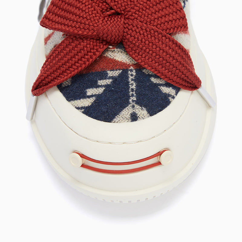 Beige Multicolor Frayed Tweed Low Top Sneakers, Unisex Lace Up Shoes
