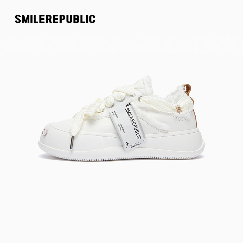 Milky White Low Top SB Sneaker - SMILEREPUBLIC Slip On Shoes Store