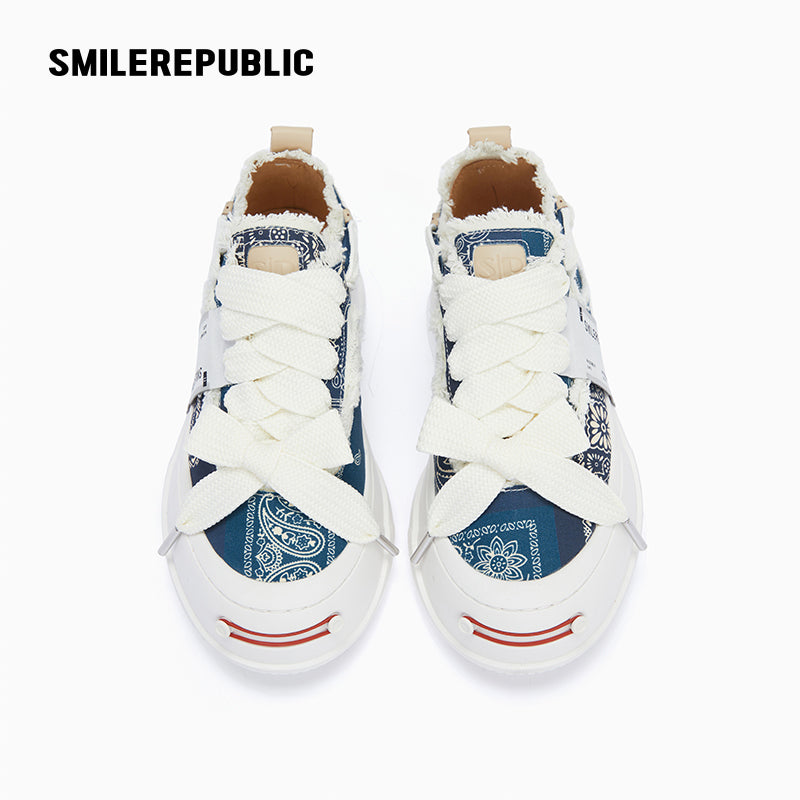 Blue Cashew Flower Canvas SB Sneaker