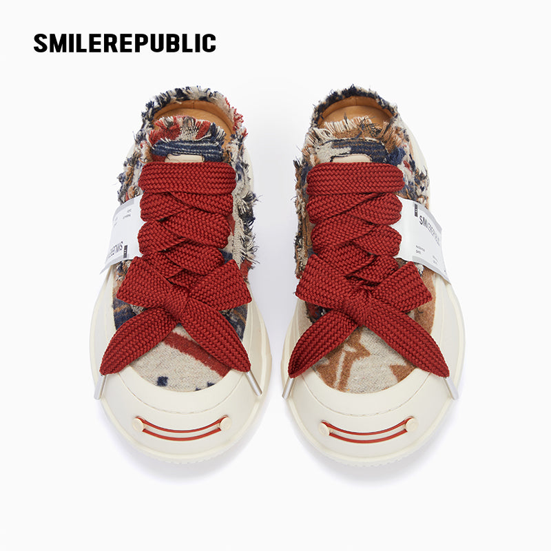 Dark Brown Canvas Platform Mule