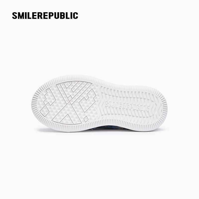 Light Blue Plaid Denim Smile Toe Platform Sneakers, Unisex Lace Up Shoes
