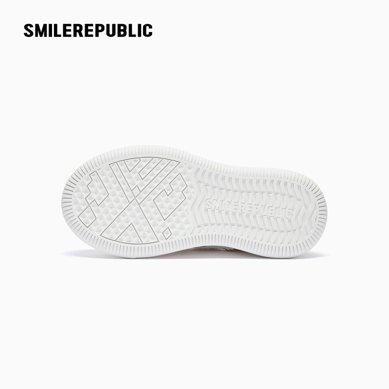 Cream Low-Top Platform Sneaker-SMILEREPUBLIC