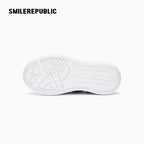 White Grey Textured Low Top Sneakers, Unisex Lace Up Shoes - view 7