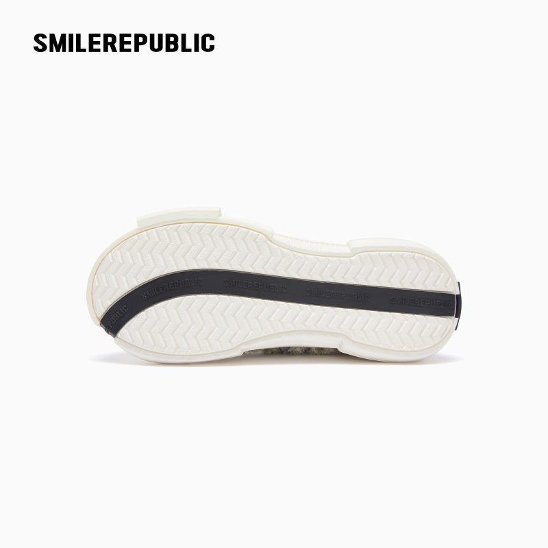 Cream Textured Low Top Platform Sneakers, Unisex Lace Up Shoes