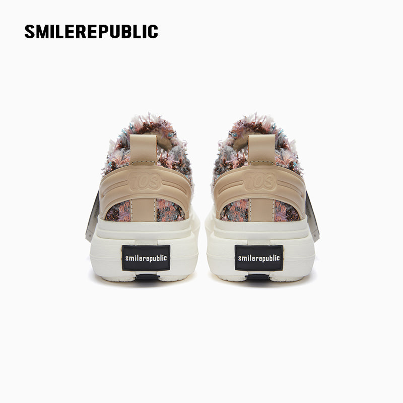 Inception 70s Blossom Purple Tweed Low-Top Platform Sneaker