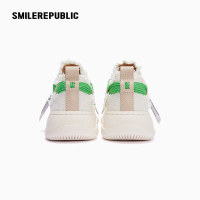 Mist White Fine Linen Low Top Sneaker - SMILEREPUBLIC